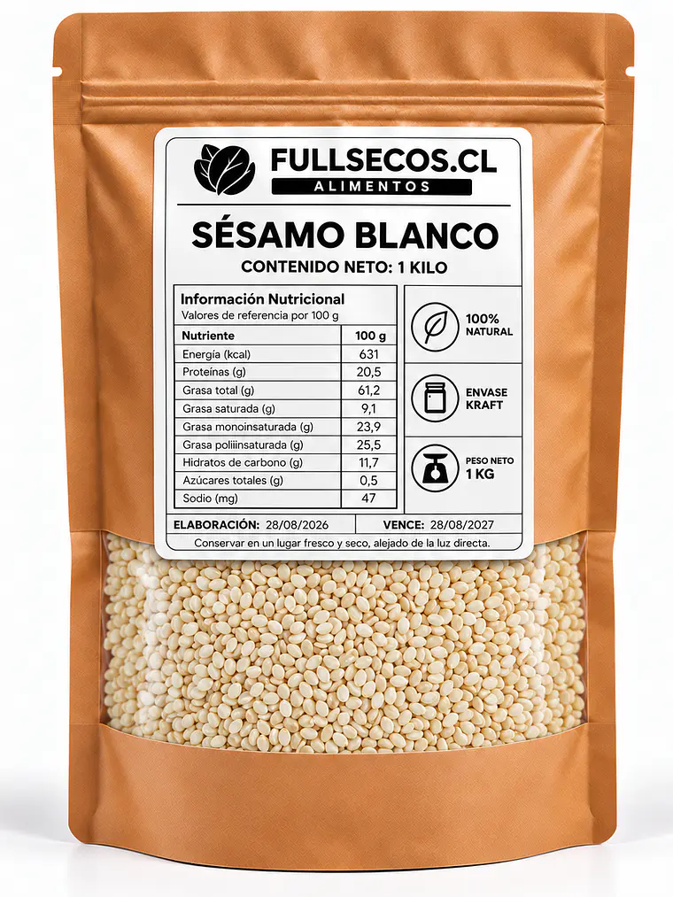 Sesamo Blanco 1 Kilo. 1