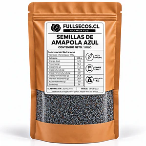 Semillas de Amapola Azul 1 Kilo.