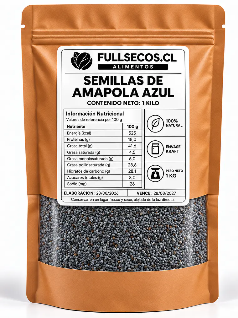 Semillas de Amapola Azul 1 Kilo. 1