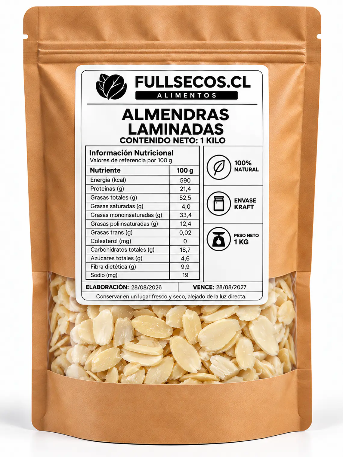 Almendras Laminadas 1 Kilo. 1