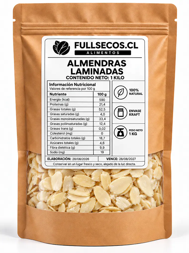 Almendras Laminadas 1 Kilo. 1