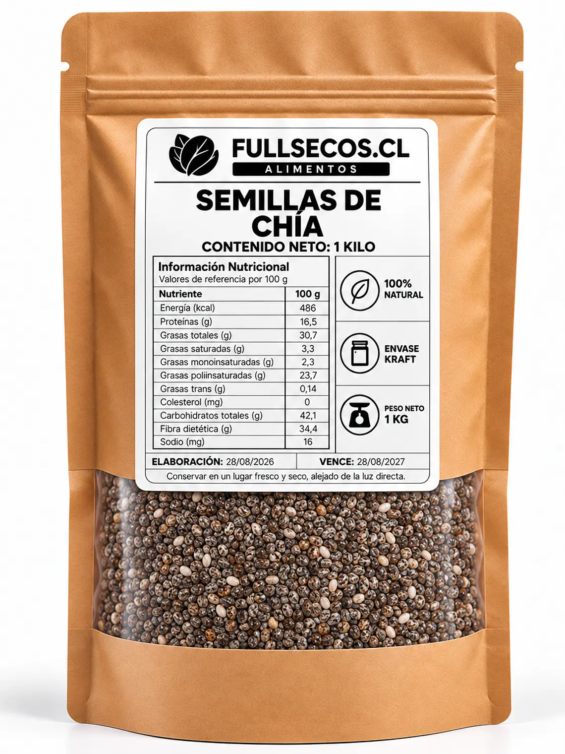 Semillas de Chia 1 Kilo. 1