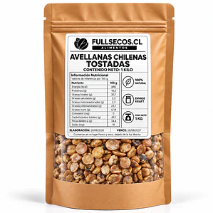 Avellanas Chilenas Tostadas 1 Kilo