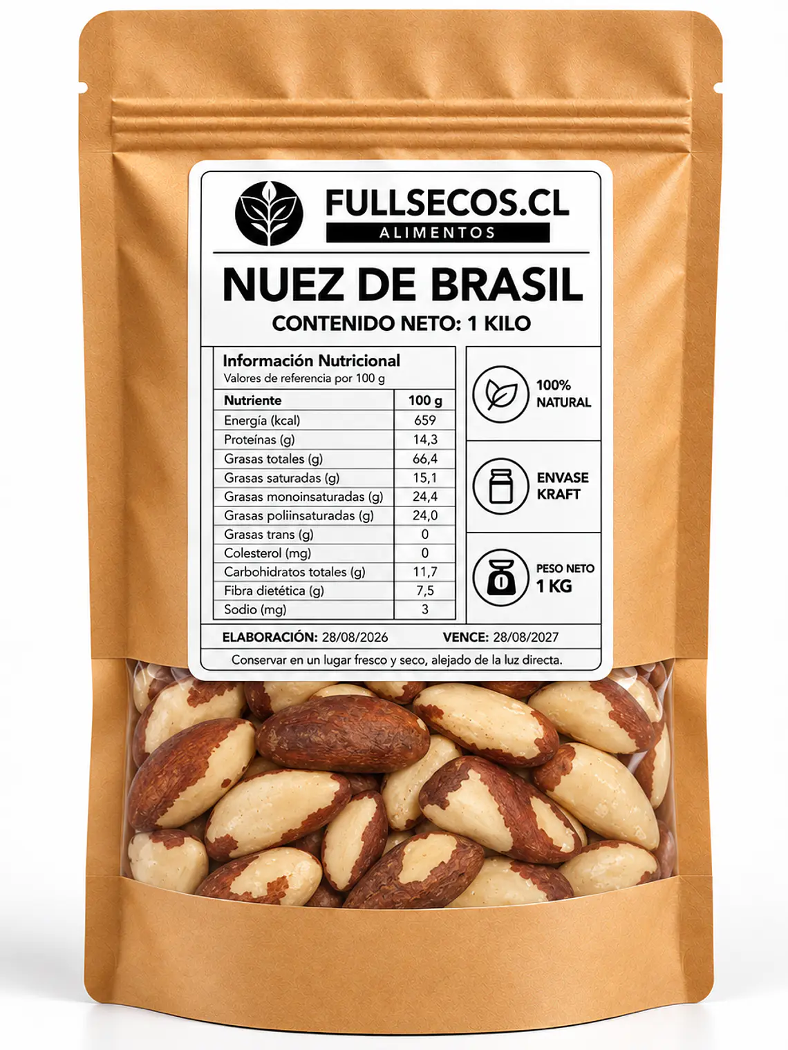 Nuez de Brasil 1 Kilo. 1