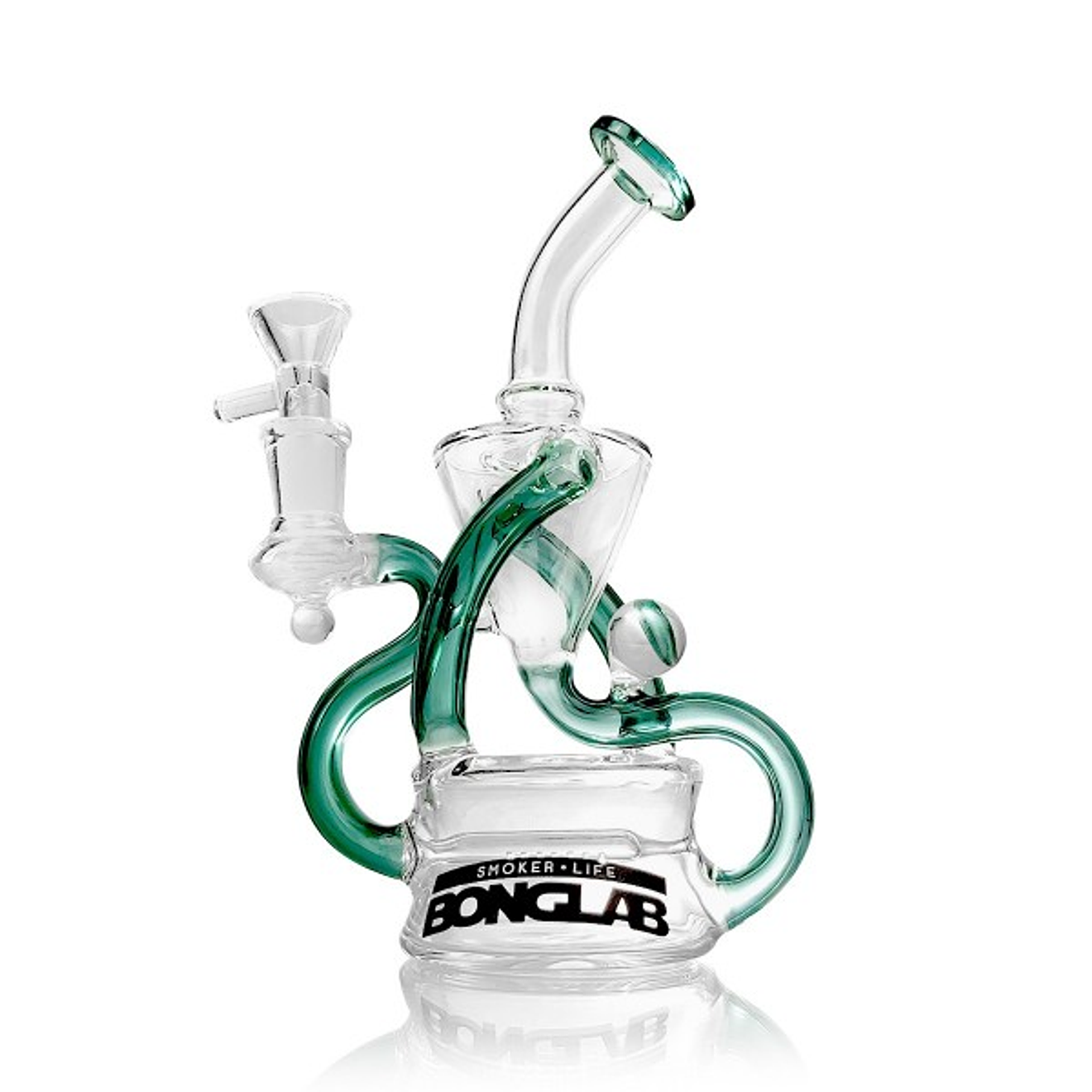 BongLab Recycler KM8 Viper Rig Teal 21cm 1