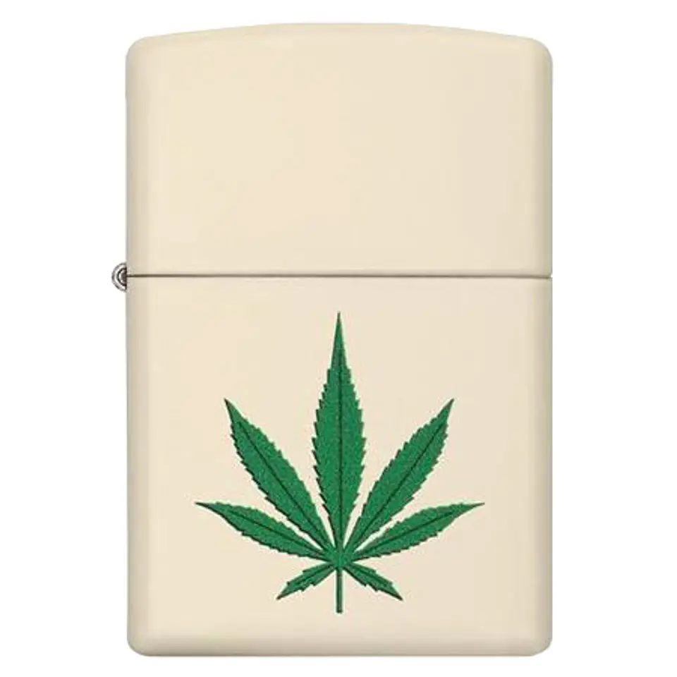 Encendedor Cream Matte Weed Zippo 1