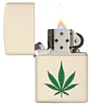 Encendedor Cream Matte Weed Zippo - Miniatura 3