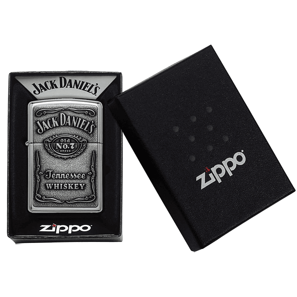 Encendedor Jack Daniel's Plateado Zippo 3