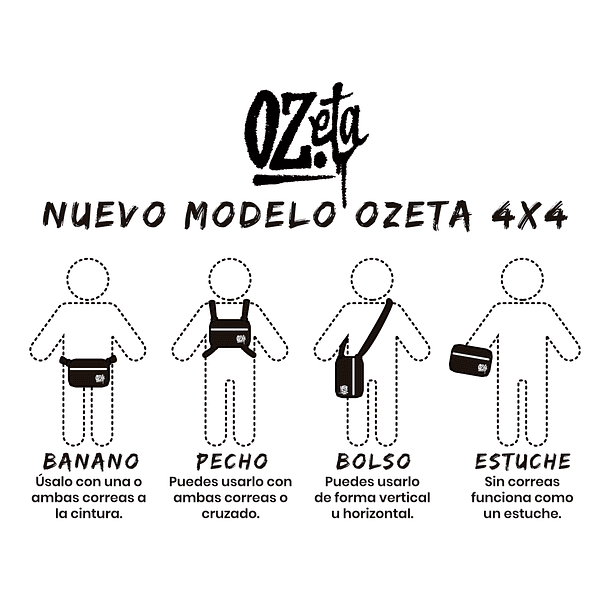 Ozeta Chestbag 4x4 con clave - Anti-olor 8