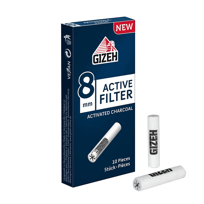 Gizeh Boquillas filtro carbón activo 8mm 10 unidades 1
