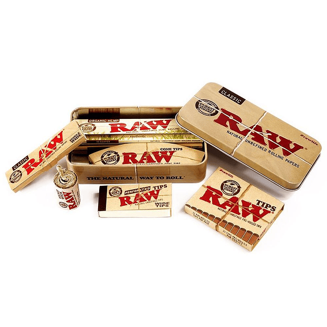 Kit Cajita Metalica RAW Starter Box King Size  1