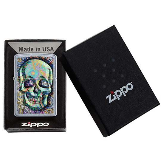 Encendedor Geometric Skull Zippo