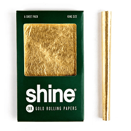 Shine®​ 24K Pack 6 papelillos de oro - Tamaño King Size