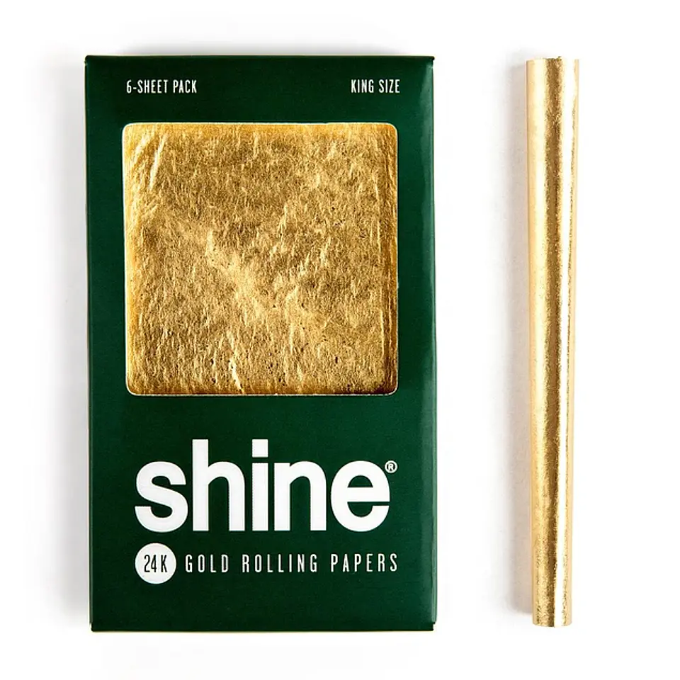 Shine®​ 24K Pack 6 Papelillos de Oro King Size 1