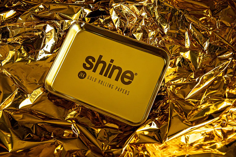 Shine® Gold Rolling Tray - Bandeja Mediana 2