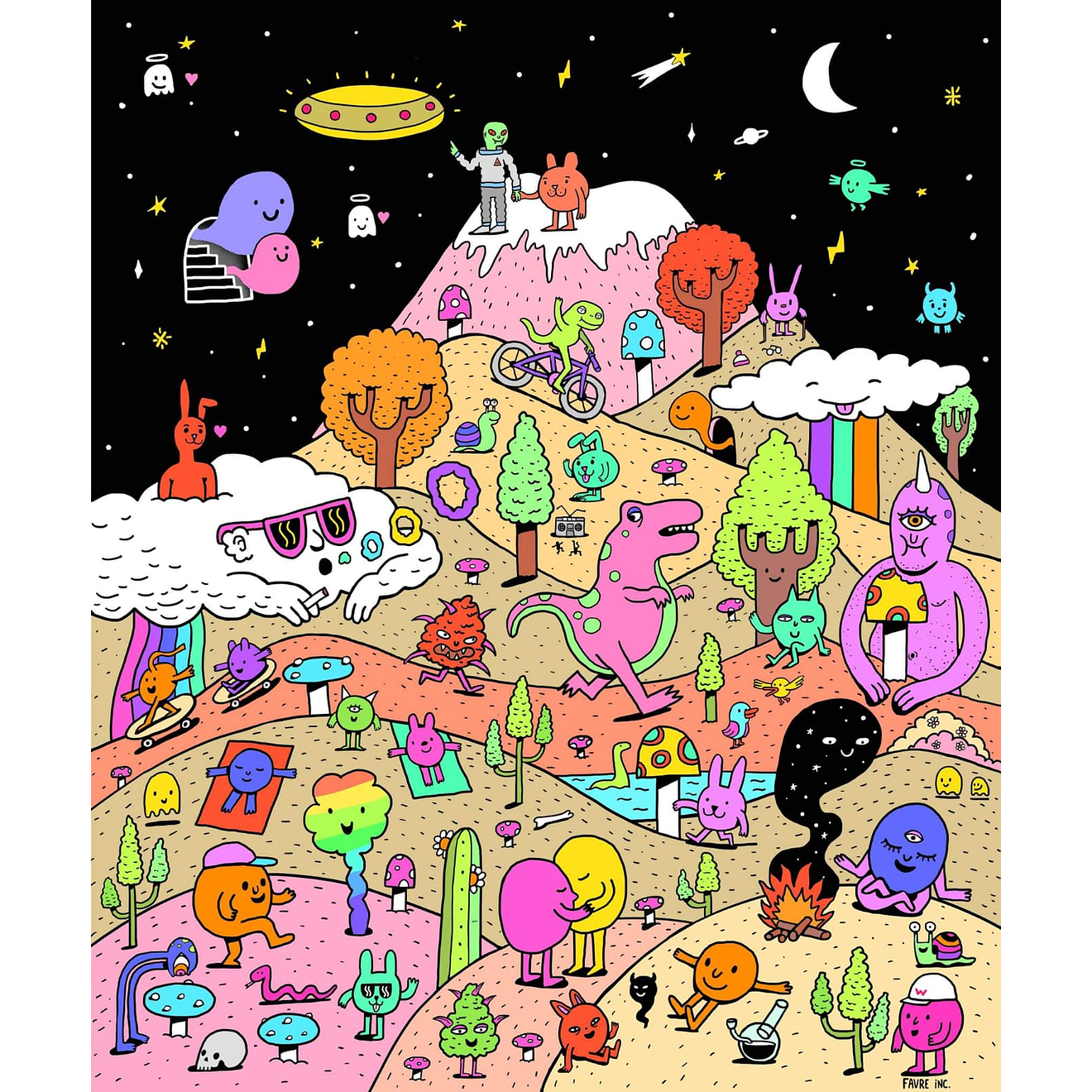 Cuadro Favre Inc Cerro la Campana - 30 x 26 cm 1