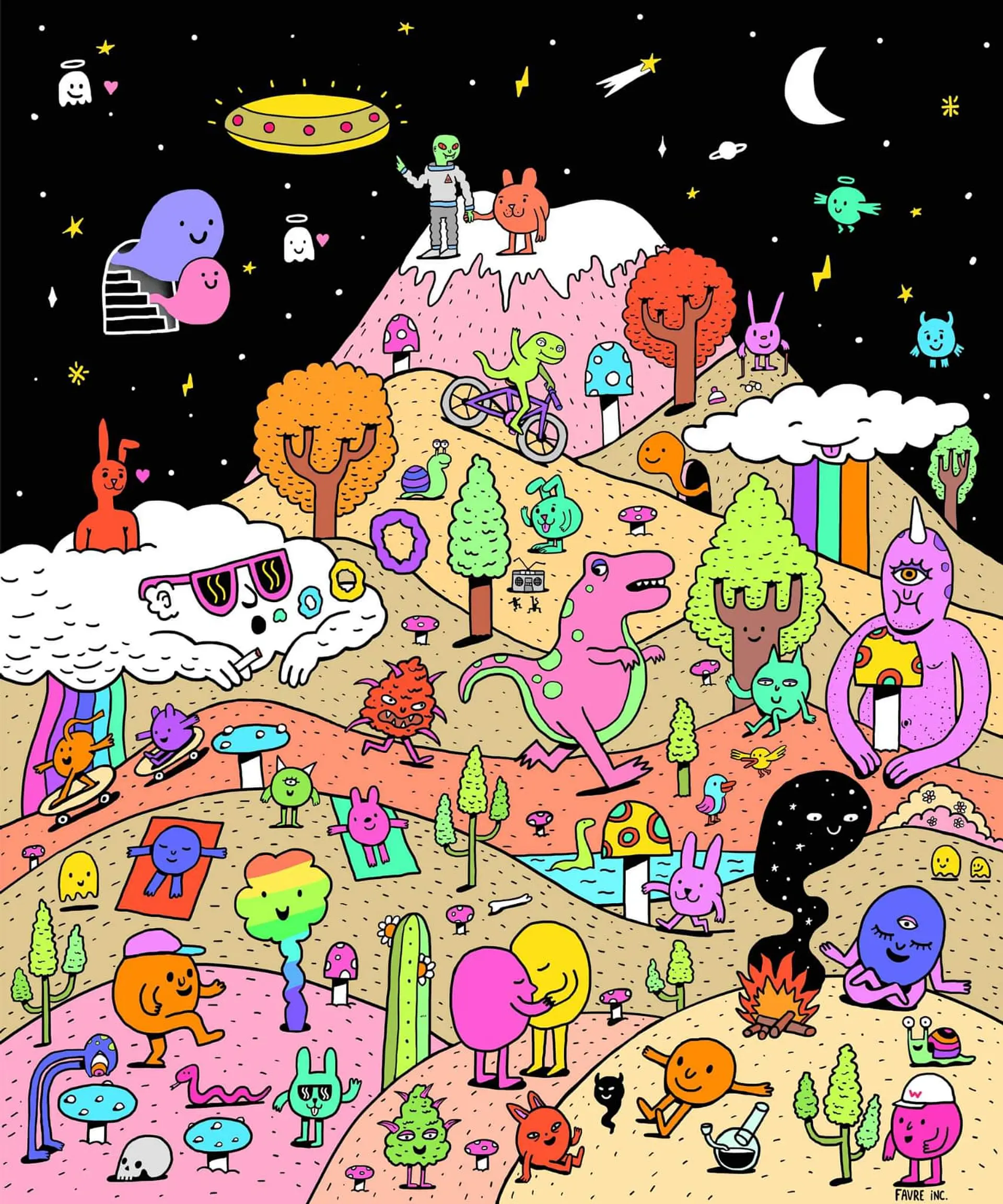 Cuadro Favre Inc Cerro la Campana - 30 x 26 cm 1