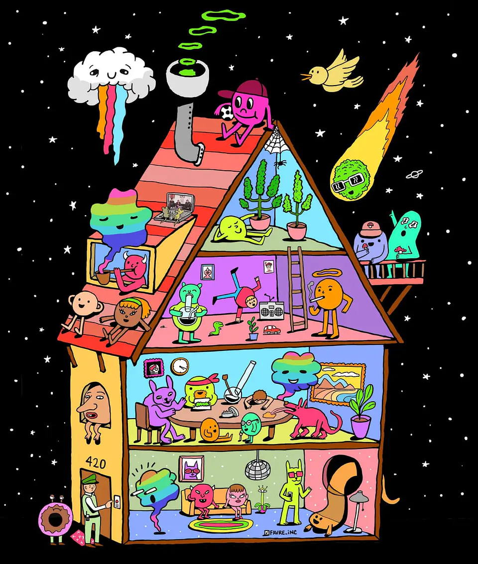 Cuadro Favre Inc La Fiesta - 30 x 26 cm 1