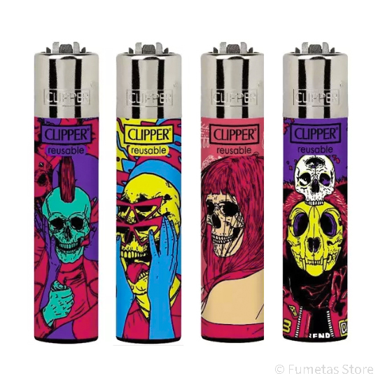 Encendedor Clipper Psyco Skull
