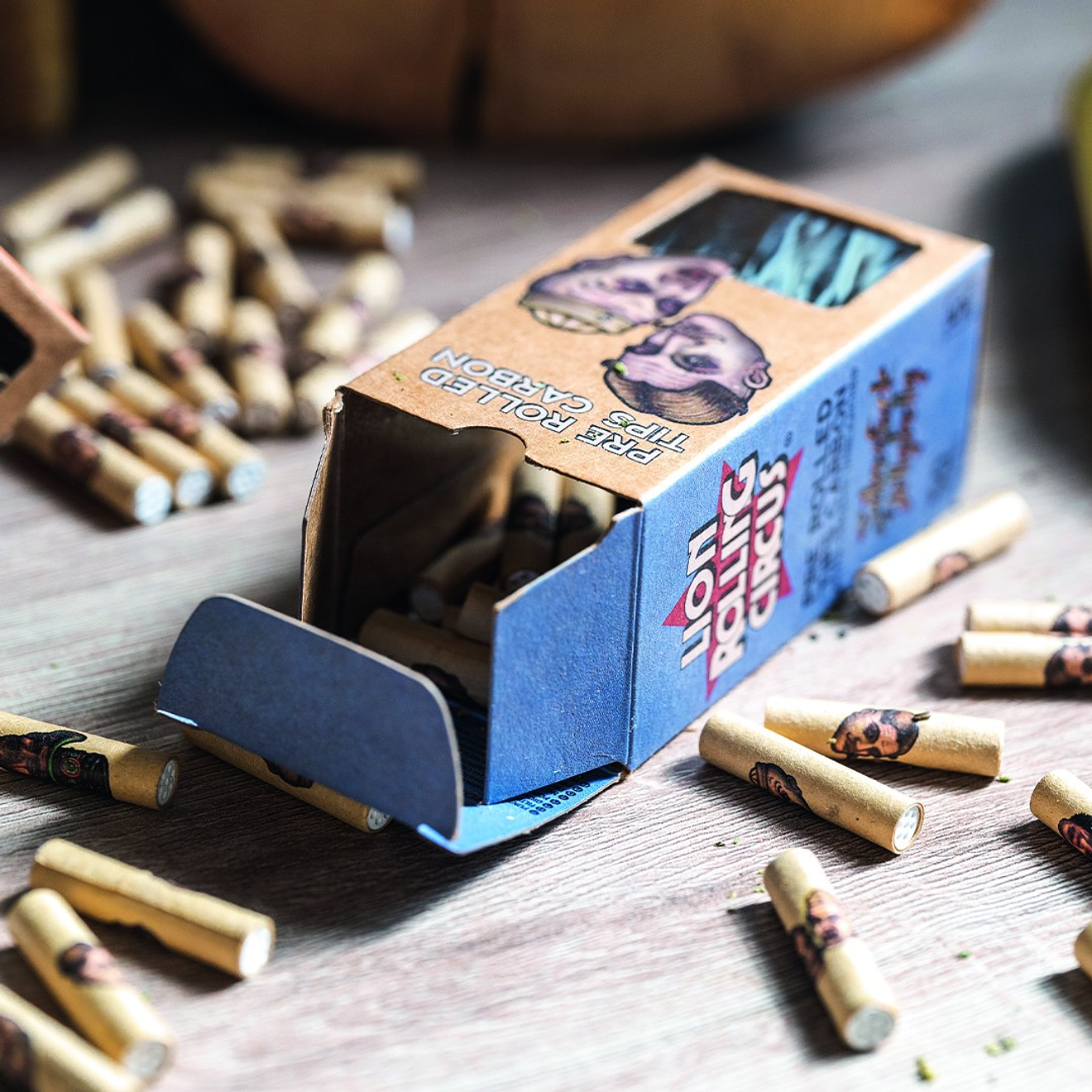 Boquillas LRC Pre Enroladas Unbleached Carbón Activo 7