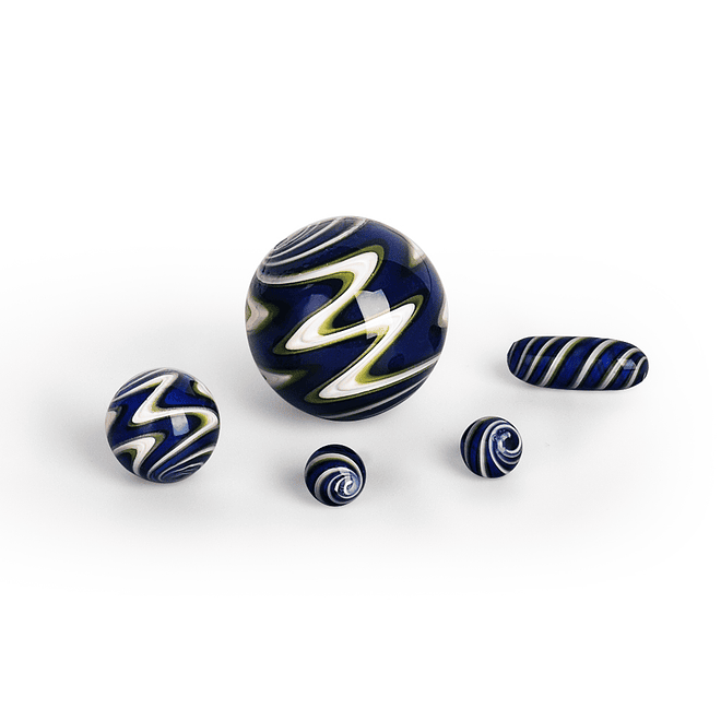 Calvo Glass Terp Slurper Marble Set 9