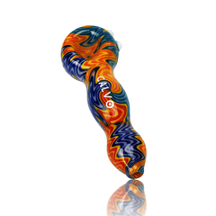Calvo Glass Pipa Wig Wag 12cm - Blue and Orange