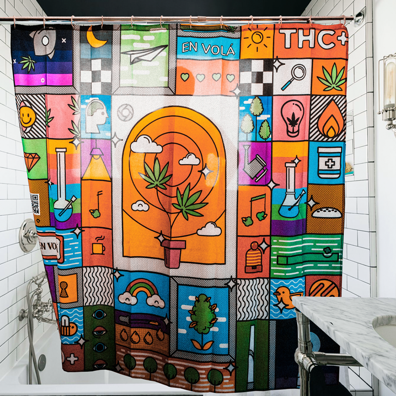 Cortina de baño En volá - Vitral 1