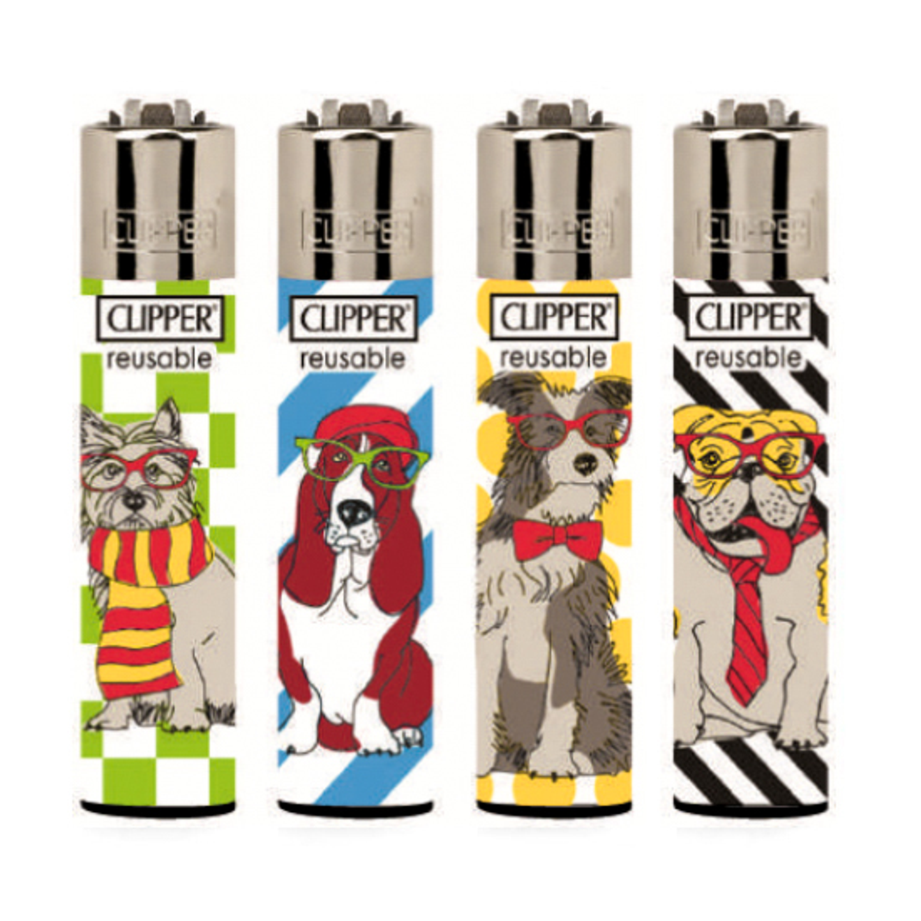 Encendedor Clipper Dogs Patterns 1