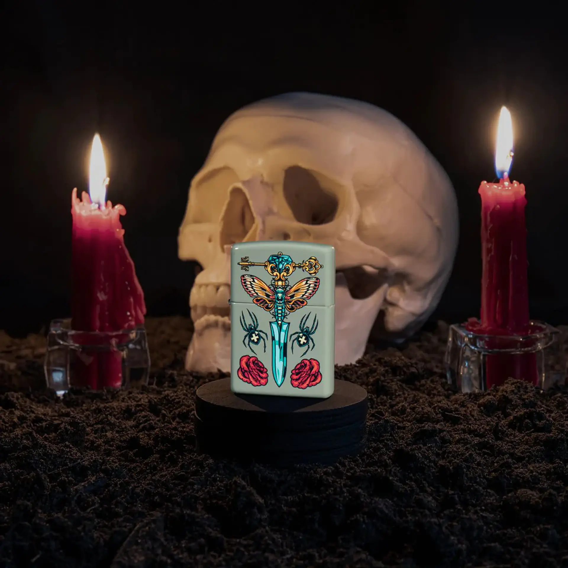 Encendedor Zippo Gothic Dagger Design 2