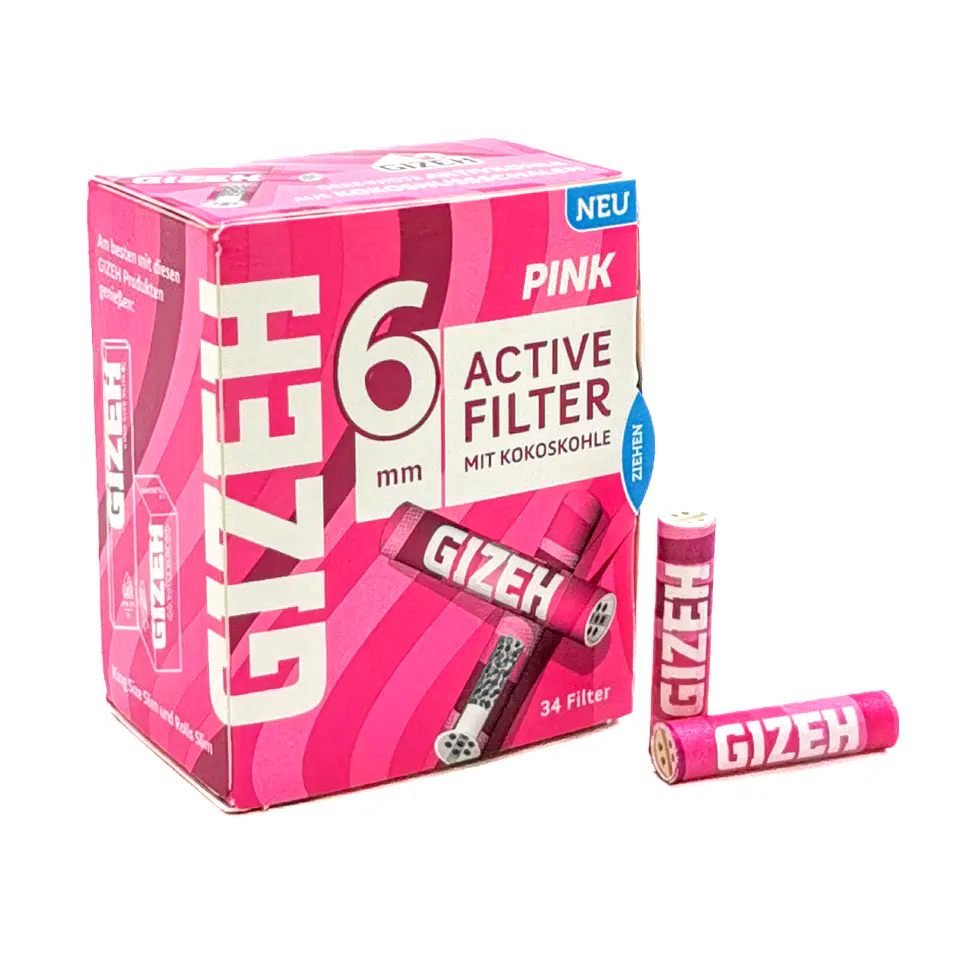 Boquillas Gizeh Pink Carbón Activo 6mm 34u. 1