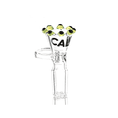 Calvo Glass Quemador Perlas - Macho 18mm - Green