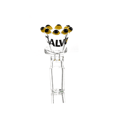 Calvo Glass Quemador Perlas - Macho 18mm - Yellow