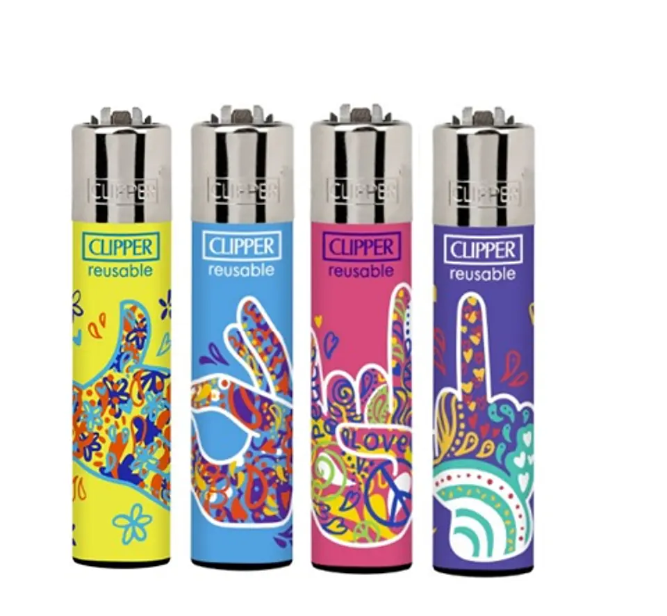 Encendedor Clipper HIppie Hands 2 1