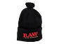 Raw Pompom Hat Black - Miniatura 1