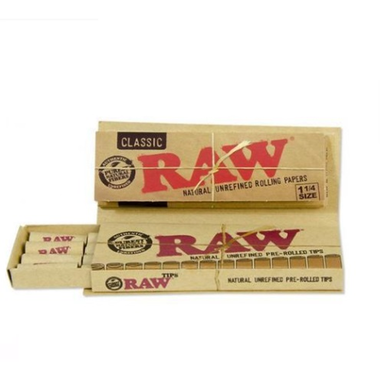  Papelillos Raw Connoisseur 1 1/4 +  Pre Rolled Tips  1