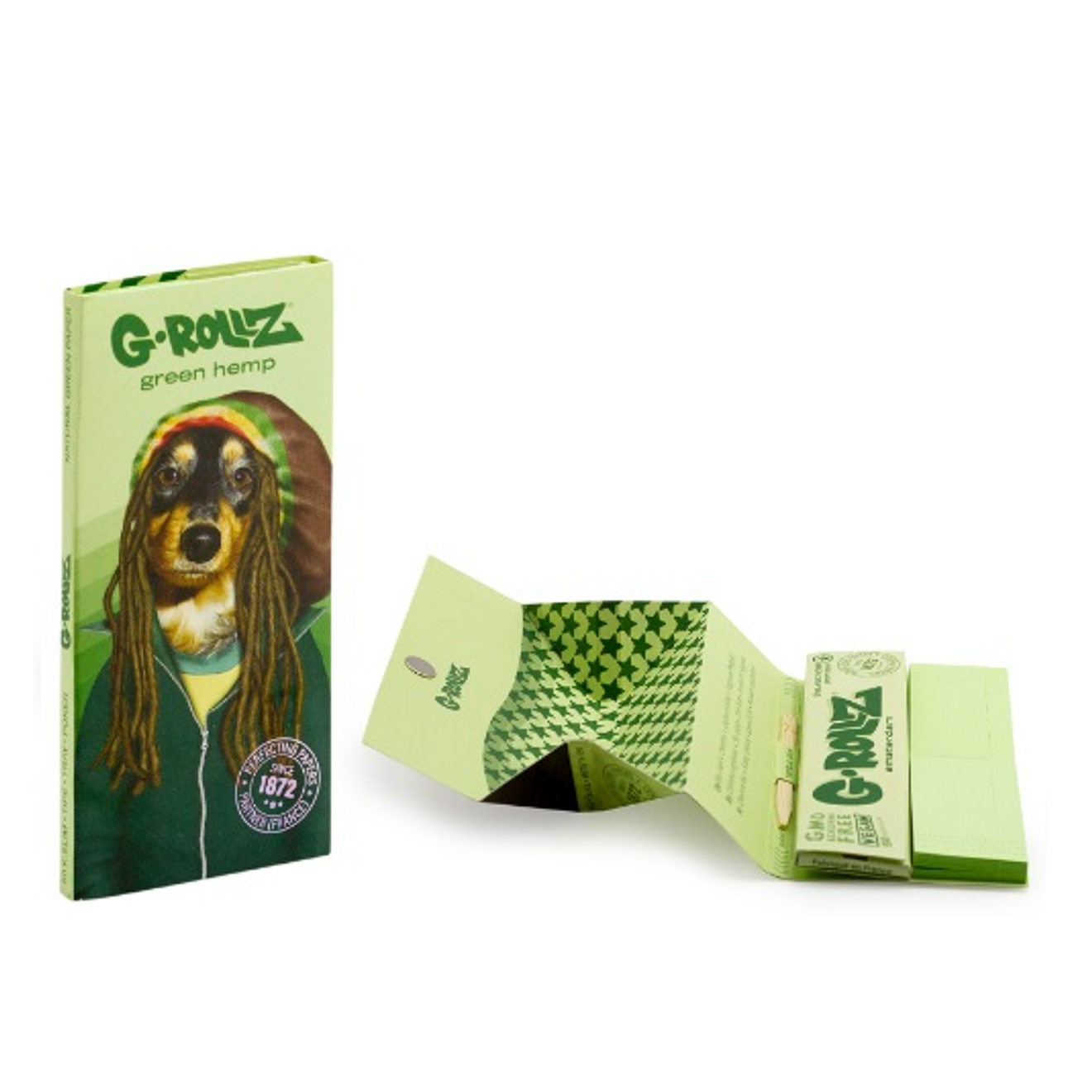 G-Rollz Bio Organic Green Hemp Papelillos King Size+ Tips + Bandeja 3