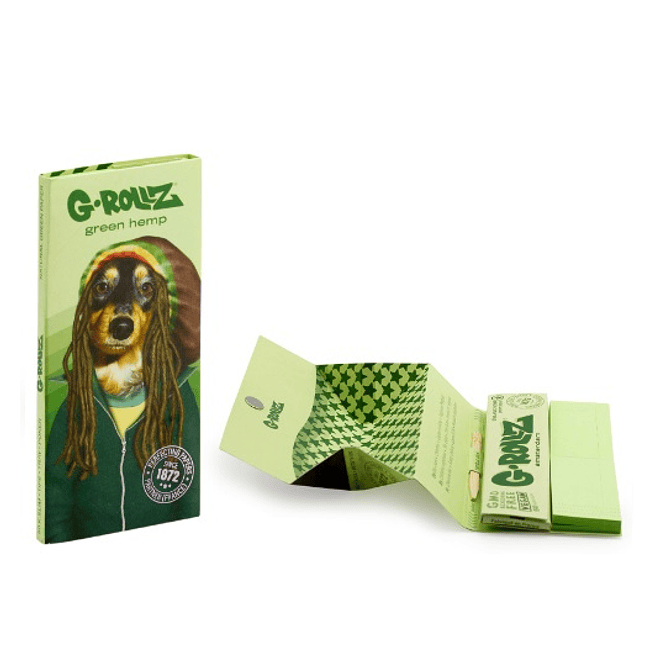 G-Rollz Bio Organic Green Hemp Papelillos King Size+ Tips + Bandeja 3