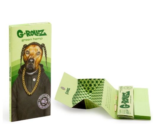G-Rollz Bio Organic Green Hemp Papelillos King Size+ Tips + Bandeja
