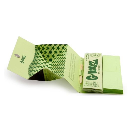 G-Rollz Bio Organic Green Hemp Papelillos King Size+ Tips + Bandeja