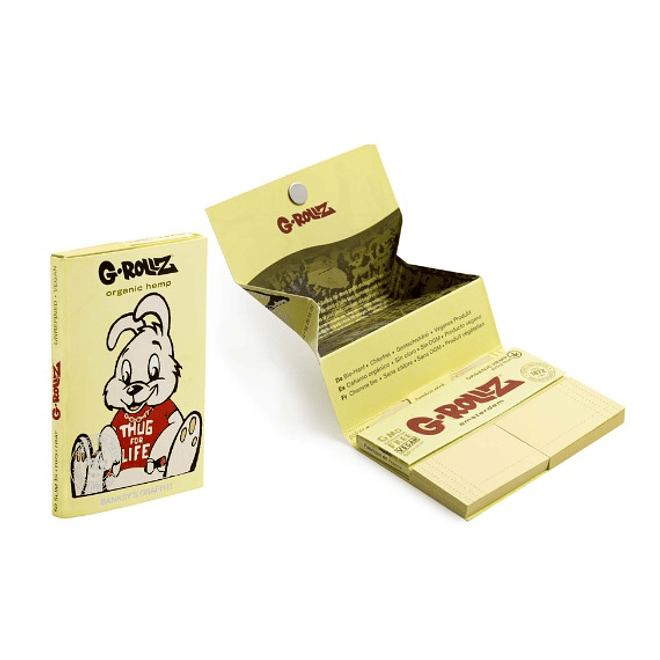 G-Rollz Bio Organic Hemp Papelillos 1 1/4 + Boquillas + Bandeja 2