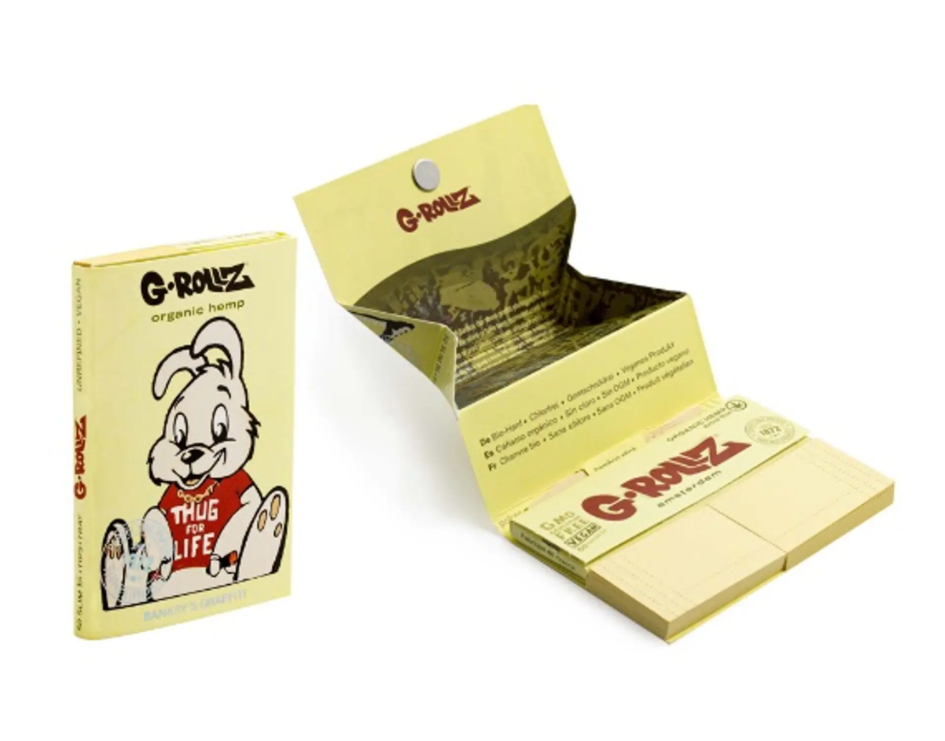 G-Rollz Bio Organic Hemp Papelillos 1 1/4 + Boquillas + Bandeja 2
