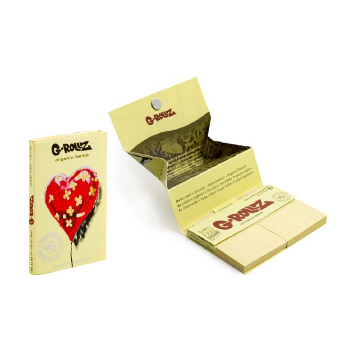 G-Rollz Bio Organic Hemp Papelillos 1 1/4 + Boquillas + Bandeja 4