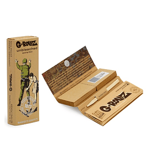 G-Rollz Papelillos Unbleached Extra Thin 1 1/4 + Tips 