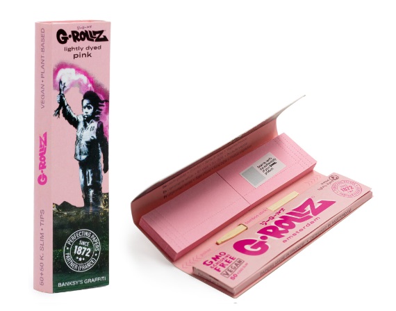 G-Rollz Papelillos King Size Lightly Dyed Pink + Tips  4