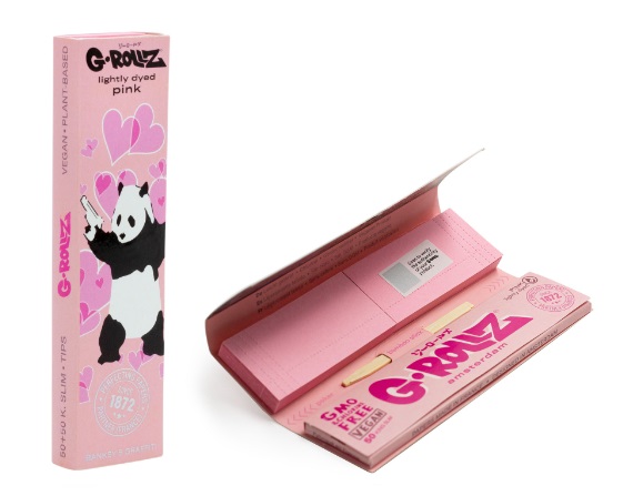 G-Rollz Papelillos King Size Lightly Dyed Pink + Tips 