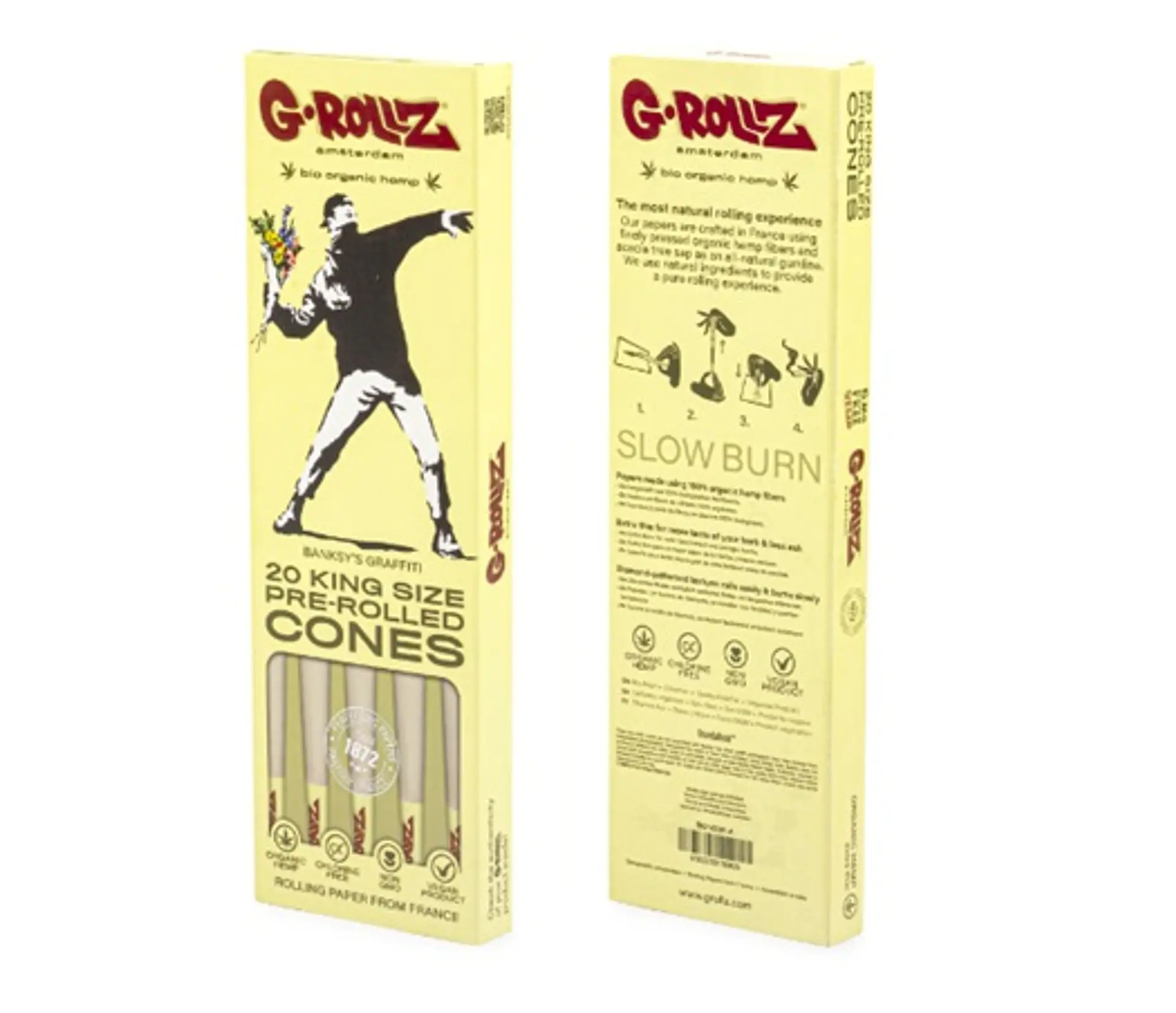 G-Rollz 20 Conos Pre Enrolados Bio Organic Hemp King Size 2