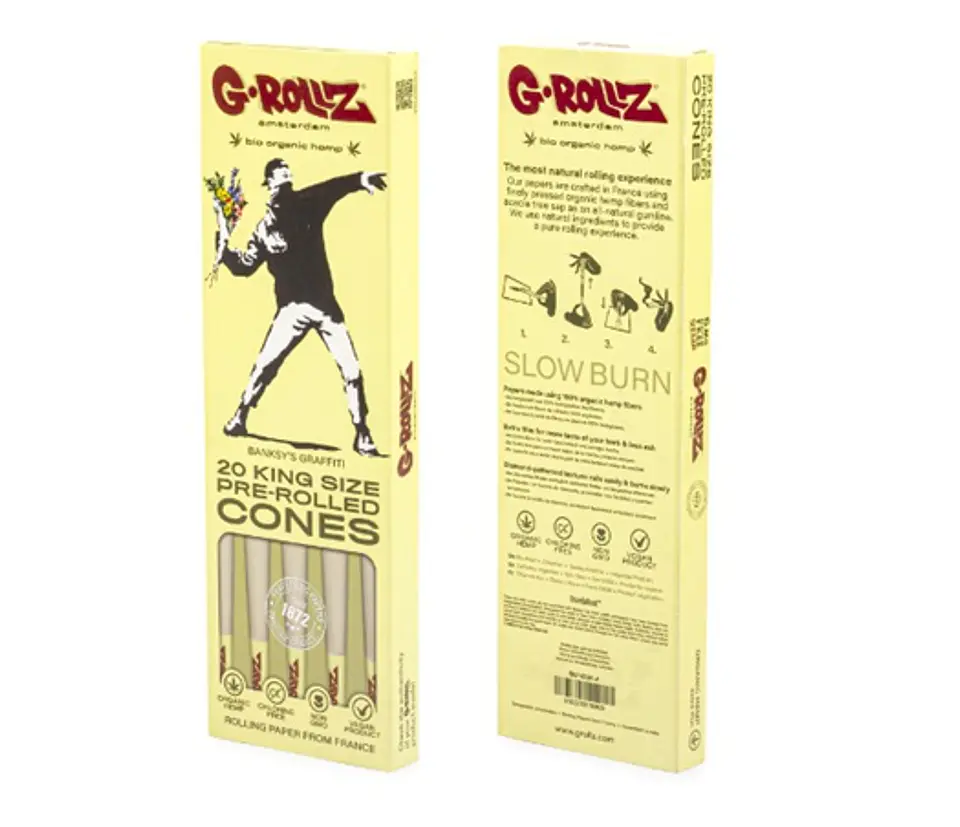 G-Rollz 20 Conos Pre Enrolados Bio Organic Hemp King Size 2