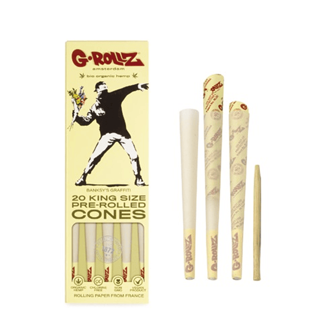 G-Rollz 20 Conos Pre Enrolados Bio Organic Hemp King Size 4