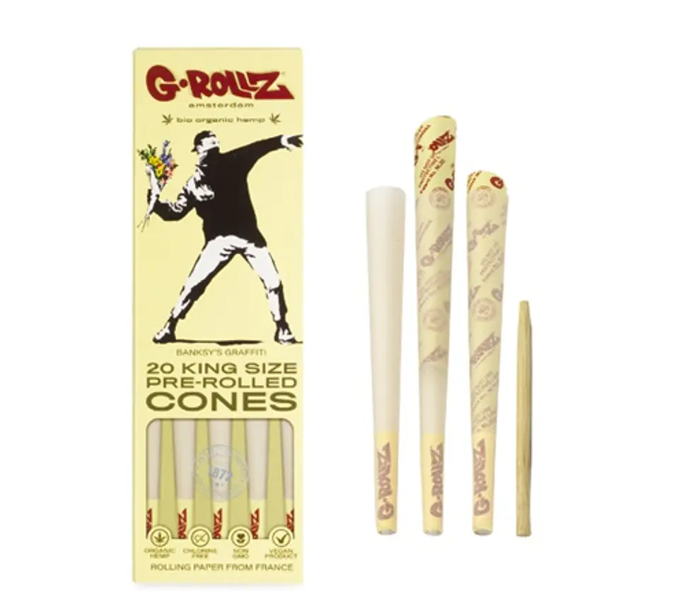 G-Rollz 20 Conos Pre Enrolados Bio Organic Hemp King Size 4