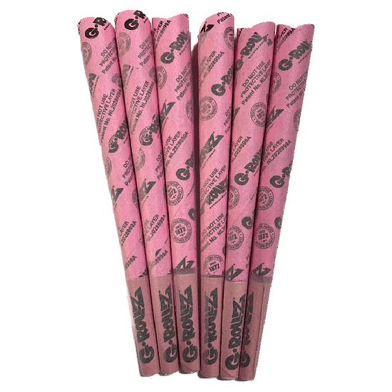 G-Rollz 6 Conos Pre Enrolados Lightly Dyed Pink King Size 5